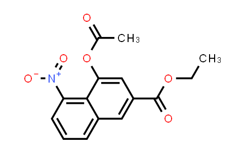 CAS No. 157188-18-6, 2-Naphthalenecarboxylic acid, 4-(acetyloxy)-5-nitro-, ethyl ester