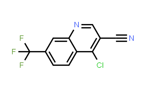 CAS No. 157301-81-0, 3-Quinolinecarbonitrile, 4-chloro-7-(trifluoromethyl)-