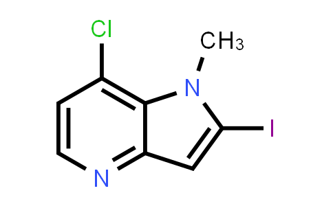 CAS No. 1574562-79-0, 7-Chloro-2-iodo-1-methyl-1H-pyrrolo[3,2-b]pyridine