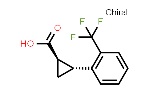 CAS No. 157518-49-5, rel-(1R,2R)-2-(2-(Trifluoromethyl)phenyl)cyclopropane-1-carboxylic acid