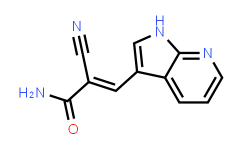 CAS No. 157561-90-5, 2-Propenamide, 2-cyano-3-(1H-pyrrolo[2,3-b]pyridin-3-yl)-