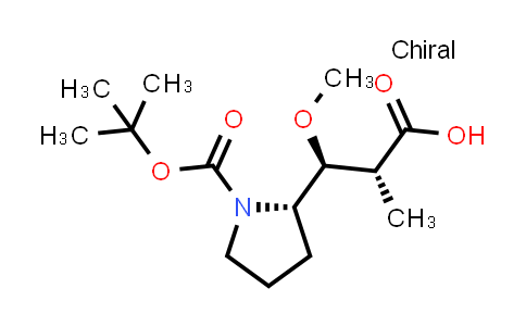 CAS No. 157967-06-1, (2R,3S)-3-((S)-1-(tert-butoxycarbonyl)pyrrolidin-2-yl)-3-methoxy-2-methylpropanoic acid