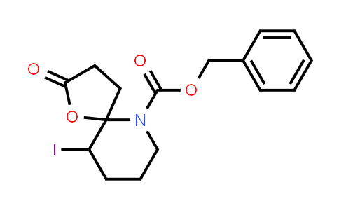 CAS No. 157982-71-3, 1-Oxa-6-azaspiro[4.5]decane-6-carboxylic acid, 10-iodo-2-oxo-, phenylmethyl ester