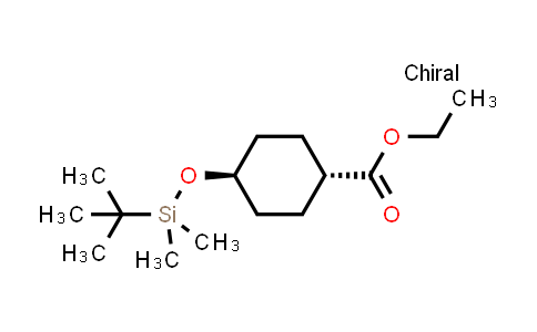 CAS No. 158009-09-7, Ethyl trans-4-[(tert-butyldimethylsilyl)oxy]cyclohexanecarboxylate