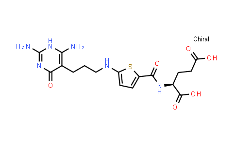 CAS No. 158010-68-5, L-Glutamic acid, N-[[5-[[3-(2,6-diamino-1,4-dihydro-4-oxo-5-pyrimidinyl)propyl]amino]-2-thienyl]carbonyl]- (9CI)