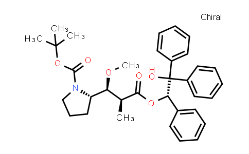 158111-35-4 | tert-Butyl (S)-2-((1S,2S)-3-((S)-2-hydroxy-1,2,2-triphenylethoxy)-1-methoxy-2-methyl-3-oxopropyl)pyrrolidine-1-carboxylate