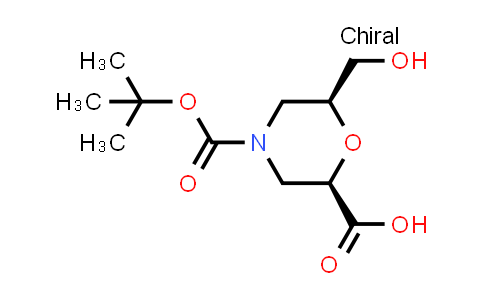 CAS No. 1581750-77-7, (2R,6S)-4-(tert-Butoxycarbonyl)-6-(hydroxymethyl)morpholine-2-carboxylic acid