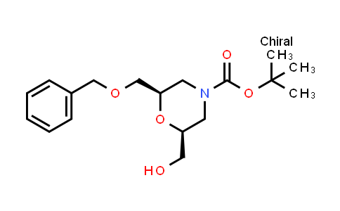 CAS No. 1581750-88-0, (2R,6S)-tert-Butyl 2-(benzyloxymethyl)-6-(hydroxymethyl)morpholine-4-carboxylate