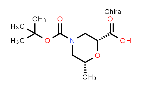 CAS No. 1581752-93-3, (2R,6R)-4-(tert-butoxycarbonyl)-6-methylmorpholine-2-carboxylic acid