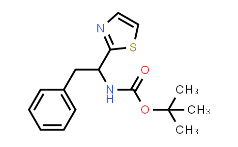 CAS No. 158189-10-7, tert-Butyl (2-phenyl-1-(thiazol-2-yl)ethyl)carbamate
