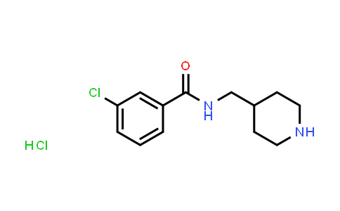 CAS No. 1584066-83-0, 3-Chloro-N-(4-piperidinylmethyl)benzamide hydrochloride