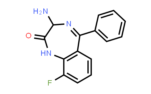 CAS No. 1584714-99-7, 3-Amino-9-fluoro-5-phenyl-1H-benzo[e][1,4]diazepin-2(3H)-one