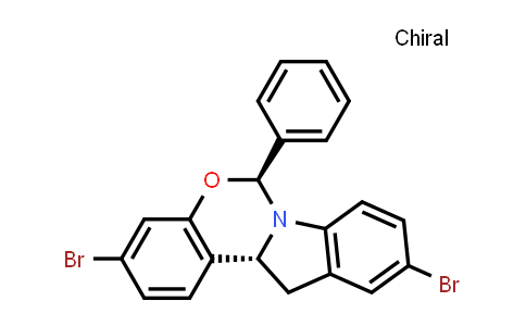 CAS No. 1585969-16-9, (6S,12aR)-3,10-dibromo-6-phenyl-12,12a-dihydro-6H-benzo[5,6][1,3]oxazino[3,4-a]indole