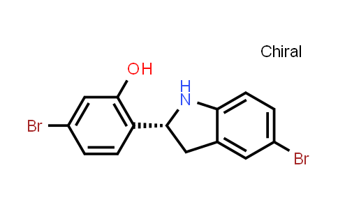 CAS No. 1585969-17-0, (R)-5-bromo-2-(5-bromoindolin-2-yl)phenol