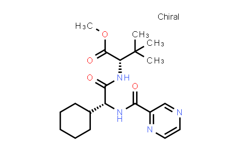 CAS No. 1585973-06-3, (S)-methyl 2-((R)-2-cyclohexyl-2-(pyrazine-2-carboxamido)acetamido)-3,3-dimethylbutanoate