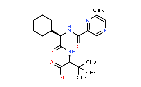CAS No. 1585973-07-4, (S)-2-((R)-2-cyclohexyl-2-(pyrazine-2-carboxamido)acetamido)-3,3-dimethylbutanoic acid
