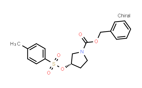CAS No. 158654-83-2, Benzyl (3S)-3-[(4-methylbenzenesulfonyl)oxy]pyrrolidine-1-carboxylate