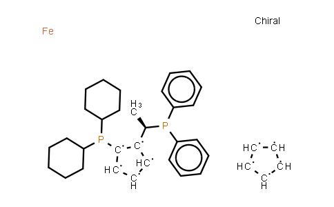 CAS No. 158923-09-2, (R)-1-[(Sp)-2-(Dicyclohexylphosphino)ferrocenylethyl]diphenylphosphine