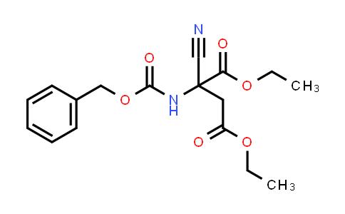 CAS No. 159345-13-8, Diethyl 2-(((benzyloxy)carbonyl)amino)-2-cyanosuccinate