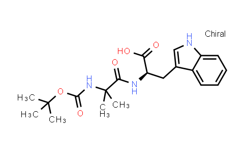 CAS No. 159634-94-3, (R)-2-(2-((tert-Butoxycarbonyl)amino)-2-methylpropanamido)-3-(1H-indol-3-yl)propanoic acid