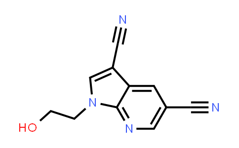 CAS No. 159831-35-3, 1H-Pyrrolo[2,3-b]pyridine-3,5-dicarbonitrile, 1-(2-hydroxyethyl)-