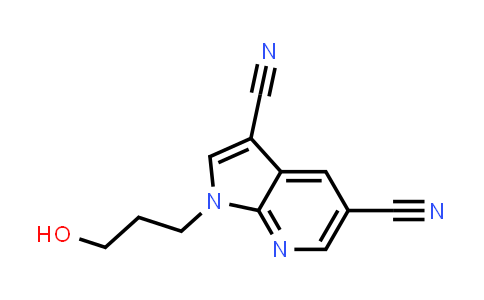 CAS No. 159831-36-4, 1H-Pyrrolo[2,3-b]pyridine-3,5-dicarbonitrile, 1-(3-hydroxypropyl)-