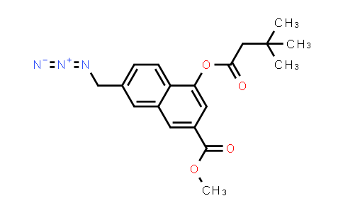 CAS No. 159947-98-5, 2-Naphthalenecarboxylic acid, 7-(azidomethyl)-4-(3,3-dimethyl-1-oxobutoxy)-, methyl ester