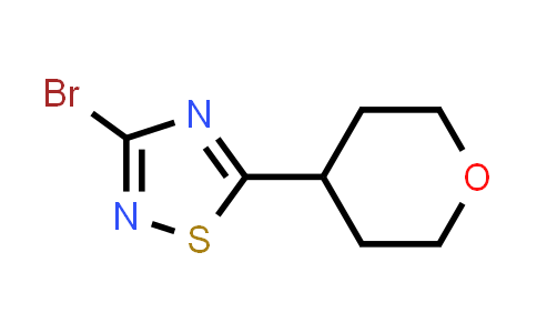 CAS No. 1600307-14-9, 3-Bromo-5-(oxan-4-yl)-1,2,4-thiadiazole