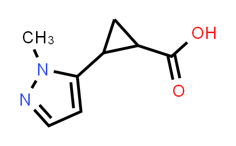 CAS No. 1601247-09-9, 2-(1-Methyl-1H-pyrazol-5-yl)cyclopropane-1-carboxylic acid