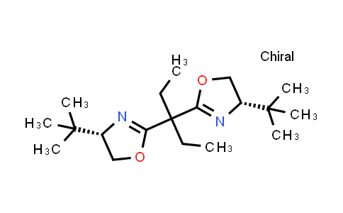 CAS No. 160191-66-2, (4S,4'S)-2,2'-(Pentane-3,3-diyl)bis(4-(tert-butyl)-4,5-dihydrooxazole)