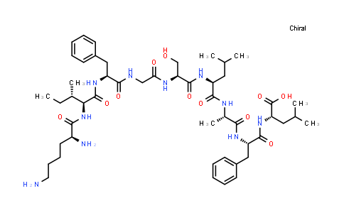 CAS No. 160212-35-1, L-Leucine, L-lysyl-L-isoleucyl-L-phenylalanylglycyl-L-seryl-L-leucyl-L-alanyl-L-phenylalanyl-