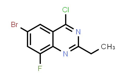 CAS No. 1602524-43-5, 6-Bromo-4-chloro-2-ethyl-8-fluoroquinazoline