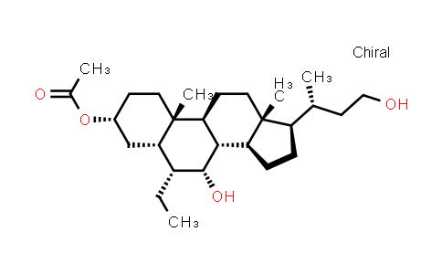 CAS No. 1605309-13-4, (3R,5S,6R,7R,8S,9S,10S,13R,14S,17R)-6-Ethyl-7-hydroxy-17-((R)-4-hydroxybutan-2-yl)-10,13-dimethylhexadecahydro-1H-cyclopenta[a]phenanthren-3-yl acetate
