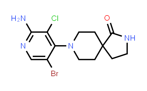 CAS No. 1607837-99-9, 8-(2-Amino-5-bromo-3-chloropyridin-4-yl)-2,8-diazaspiro[4.5]decan-1-one