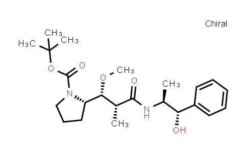 CAS No. 160868-09-7, tert-Butyl (S)-2-((1R,2R)-3-(((1S,2S)-1-hydroxy-1-phenylpropan-2-yl)amino)-1-methoxy-2-methyl-3-oxopropyl)pyrrolidine-1-carboxylate