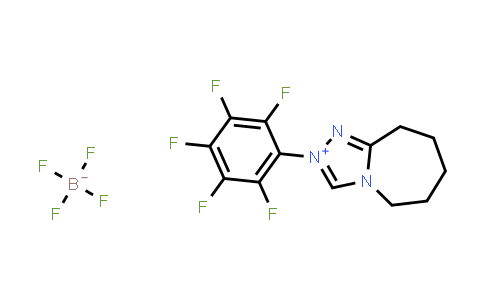 CAS No. 1609525-91-8, 2-(Perfluorophenyl)-6,7,8,9-tetrahydro-5H-[1,2,4]triazolo[4,3-a]azepin-2-ium tetrafluoroborate