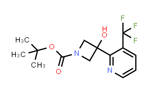 CAS No. 1609672-02-7, tert-Butyl 3-hydroxy-3-[3-(trifluoromethyl)pyridin-2-yl]azetidine-1-carboxylate