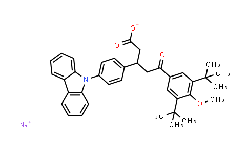 CAS No. 1610365-55-3, Benzenepentanoic acid, β-[4-(9H-carbazol-9-yl)phenyl]-3,5-bis(1,1-dimethylethyl)-4-methoxy-δ-oxo-, sodium salt