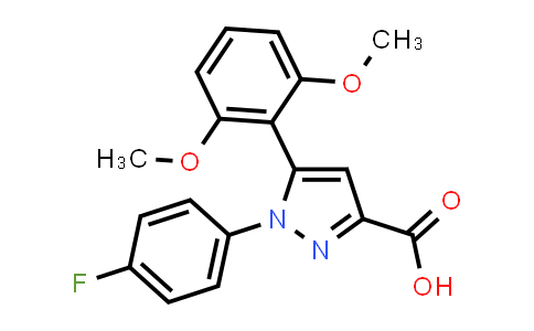 CAS No. 1612148-85-2, 5-(2,6-dimethoxyphenyl)-1-(4-fluorophenyl)-1H-pyrazole-3-carboxylic acid