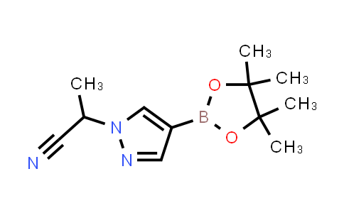 CAS No. 1612174-34-1, 2-(4-(4,4,5,5-Tetramethyl-1,3,2-dioxaborolan-2-yl)-1H-pyrazol-1-yl)propanenitrile