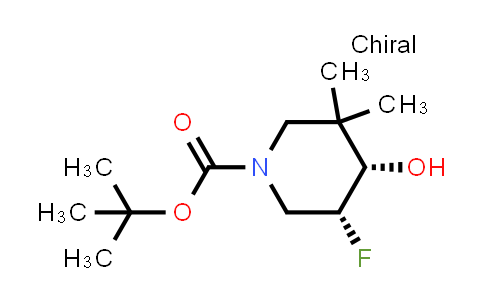 CAS No. 1612176-00-7, cis-3-Fluoro-4-hydroxy-5,5-dimethylpiperidine-1-carboxylic acid tert-butyl ester