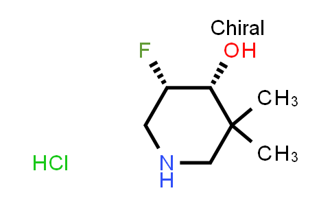 CAS No. 1612176-74-5, rel-(4R,5S)-5-Fluoro-3,3-dimethylpiperidin-4-ol hydrochloride