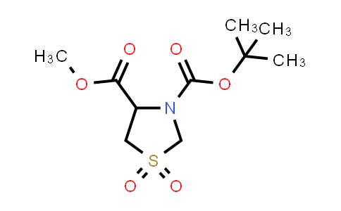 CAS No. 1613292-55-9, 3-tert-Butoxycarbonyl-1,1-dioxo-1,3-thiazolidine-4-carboxylic acid methyl ester