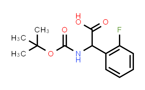CAS No. 161330-30-9, 2-((tert-Butoxycarbonyl)amino)-2-(2-fluorophenyl)acetic acid