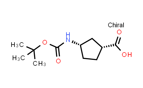 CAS No. 161660-94-2, (1R,3S)-3-((tert-Butoxycarbonyl)amino)cyclopentanecarboxylic acid