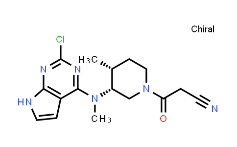 CAS No. 1616761-00-2, 3-((3R,4R)-3-((2-chloro-7H-pyrrolo[2,3-d]pyrimidin-4-yl)(methyl)amino)-4-methylpiperidin-1-yl)-3-oxopropanenitrile