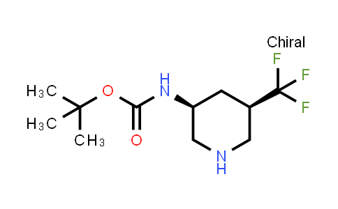 CAS No. 1620012-51-2, tert-Butyl N-[(3S,5R)-5-(trifluoromethyl)piperidin-3-yl]carbamate