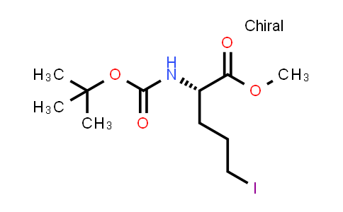 CAS No. 162007-08-1, Methyl (S)-2-((tert-butoxycarbonyl)amino)-5-iodopentanoate