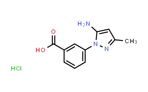 CAS No. 1620390-43-3, 3-(5-Amino-3-methyl-1H-pyrazol-1-yl)benzoic acid hydrochloride
