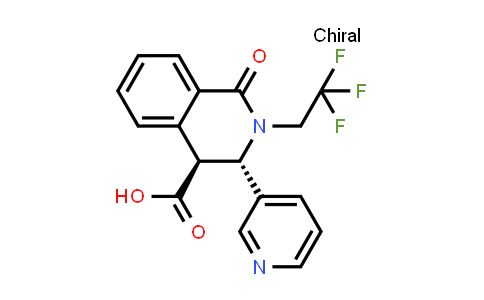 CAS No. 1620486-50-1, (3S,4S)-1,2,3,4-Tetrahydro-1-oxo-3-(3-pyridinyl)-2-(2,2,2-trifluoroethyl)-4-isoquinolinecarboxylic acid